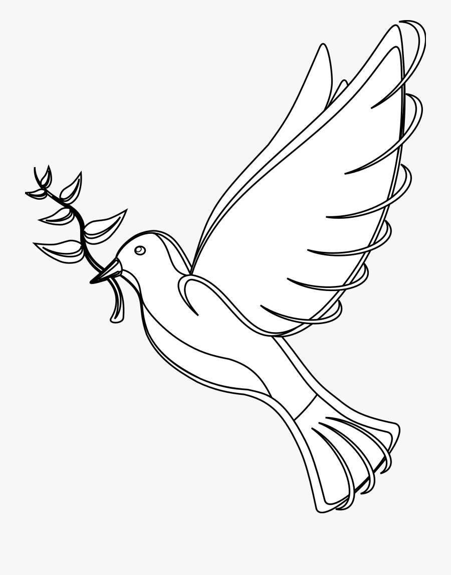 Victor Balin Dove Black - Peace Drawing On Non Violence, Transparent Clipart