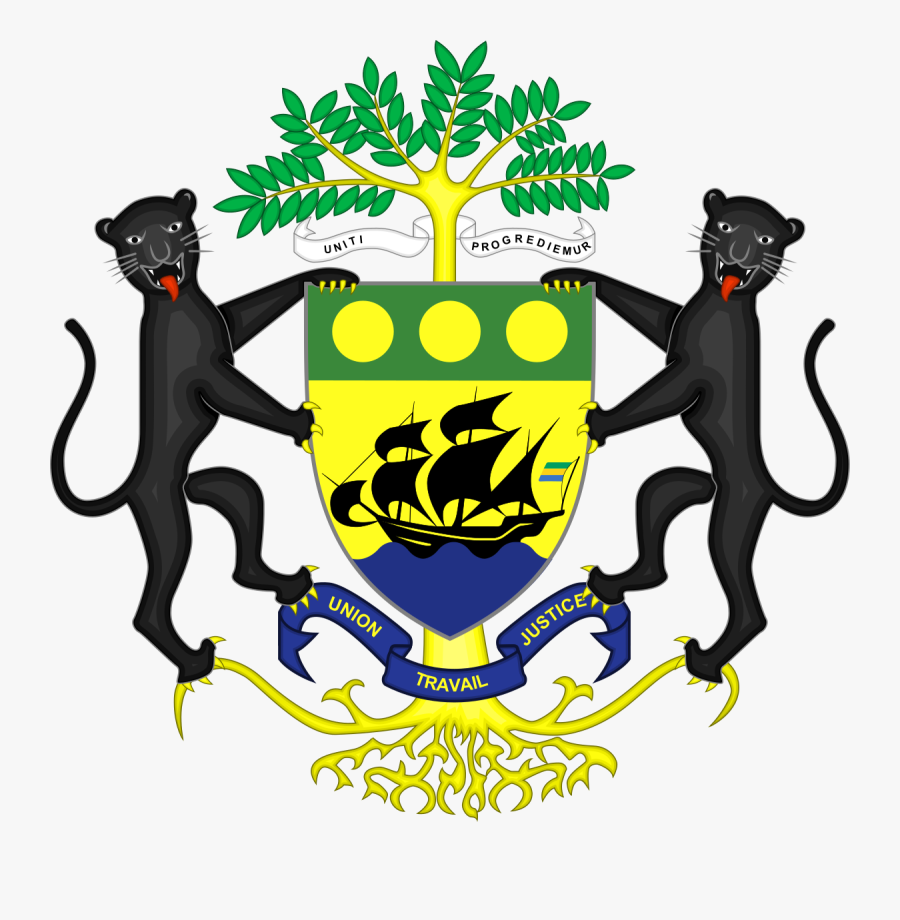 Gabon Clipart Equatorial Guinea - Gabon Coat Of Arms, Transparent Clipart