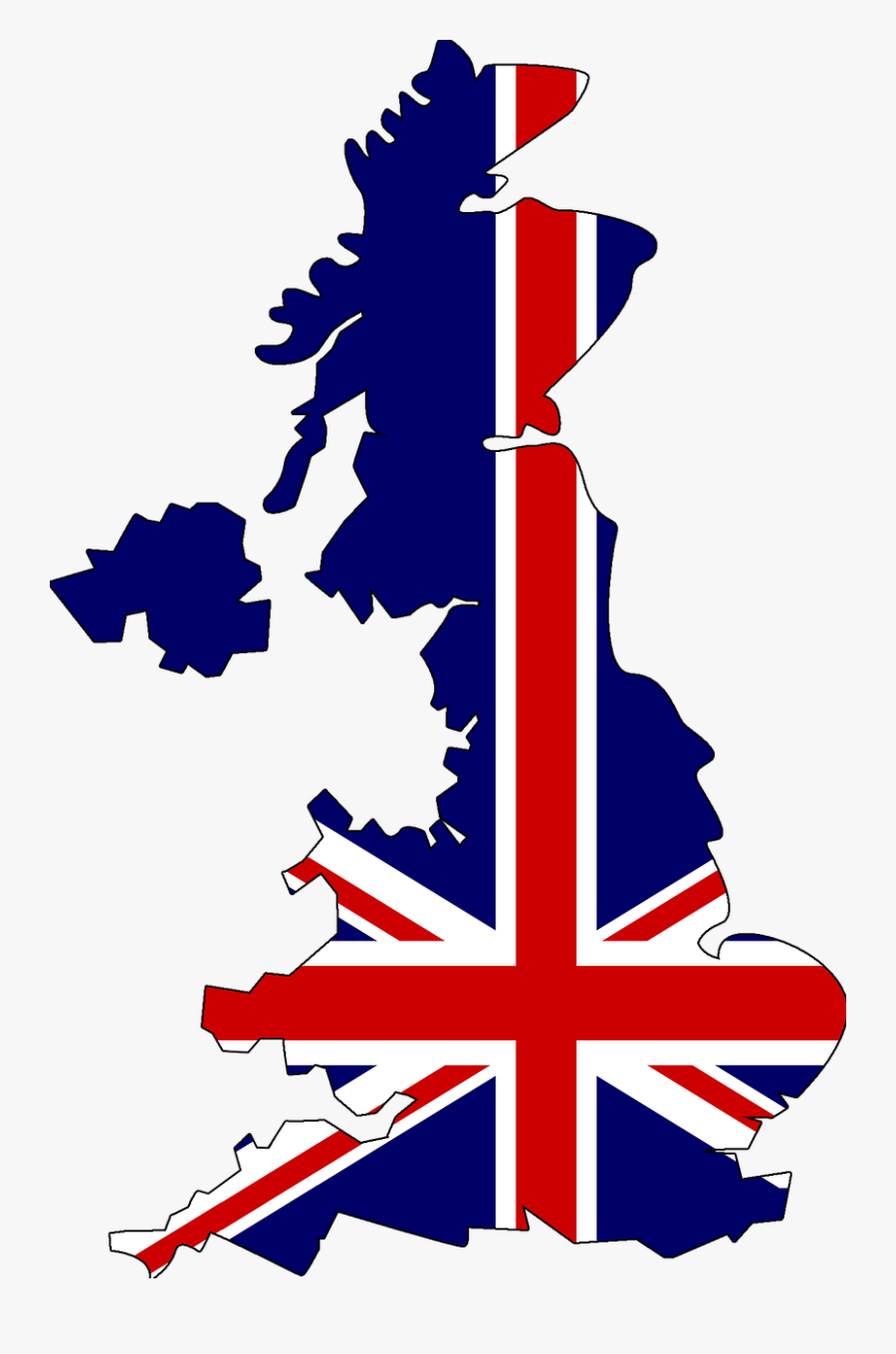 United Kingdom England Map Drawn Holiday Geography - United Kingdom Flag Map, Transparent Clipart