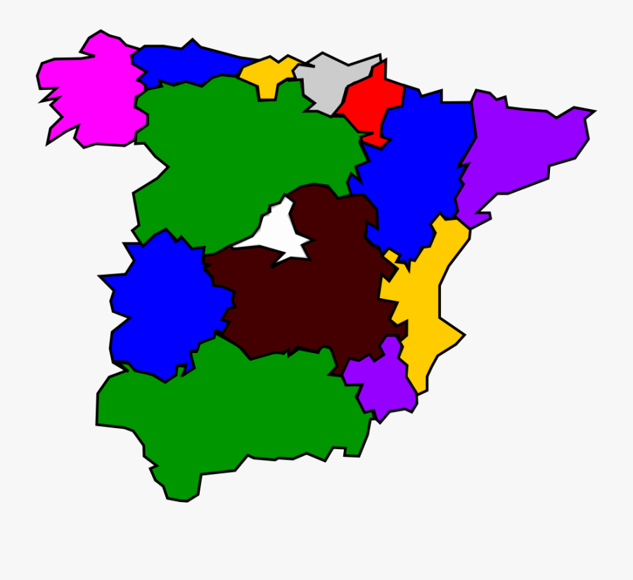 Spain, Country, Geography, Provinces, Map, Europe - Spanish Clip Art, Transparent Clipart
