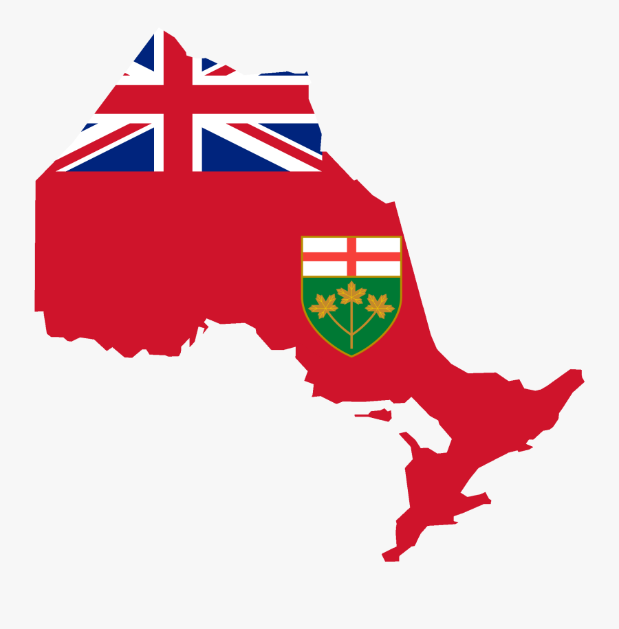 Transparent Elections Clipart - Ontario Flag Map, Transparent Clipart