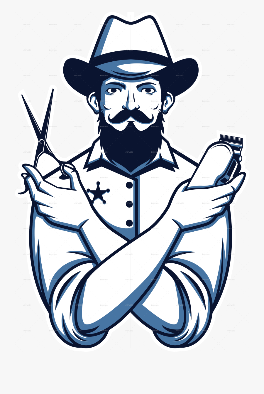 Clip Art Barbershop Characters - Barber Png, Transparent Clipart