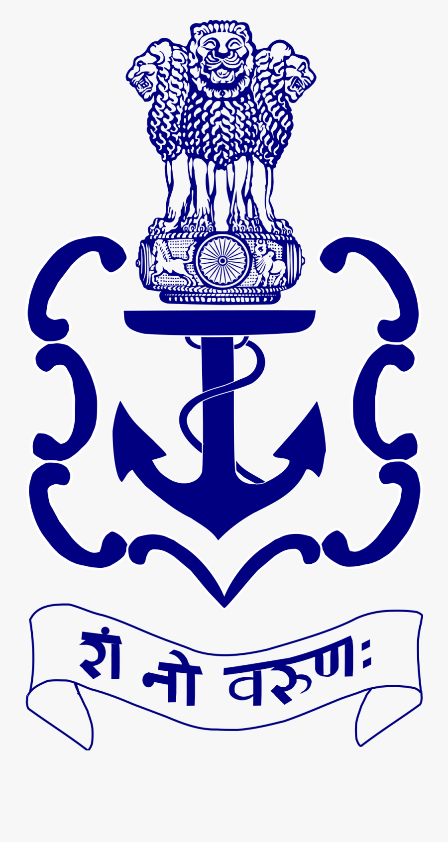 Indian Navy Crest - Indian Navy Symbol Hd, Transparent Clipart