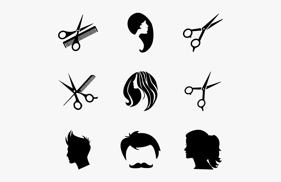 Barber Clipart Vector - Hair Stylist Icons , Free Transparent Clipart - Cli...