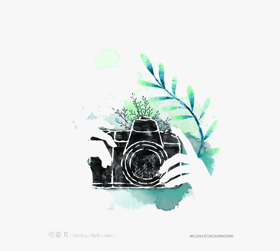 Lens Watercolor Photography Camera Free Download Png - Camera Watercolor Png, Transparent Clipart