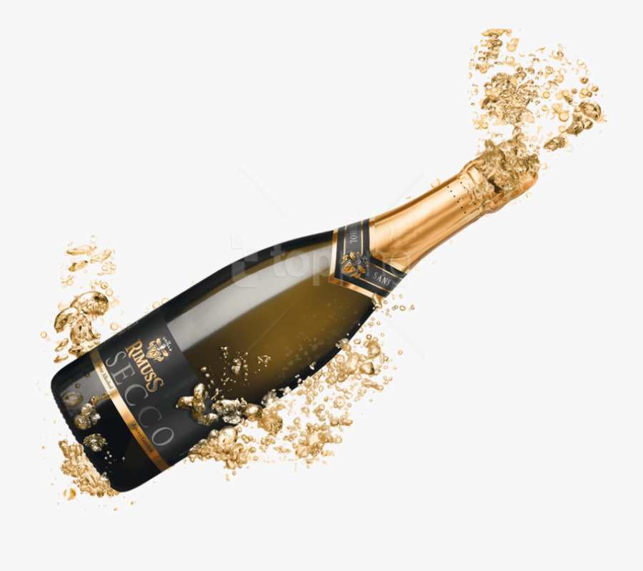 Transparent Background Champagne Pop Png, Transparent Clipart