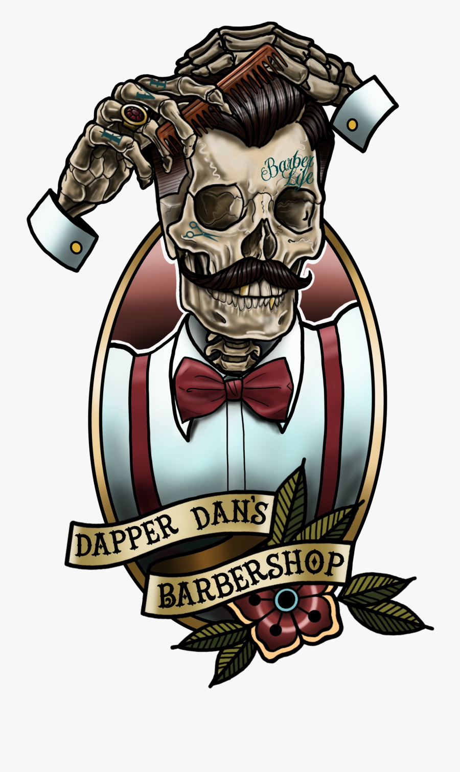 Dapper Dan"s Barbershop - Barber Shop Logo Hd, Transparent Clipart