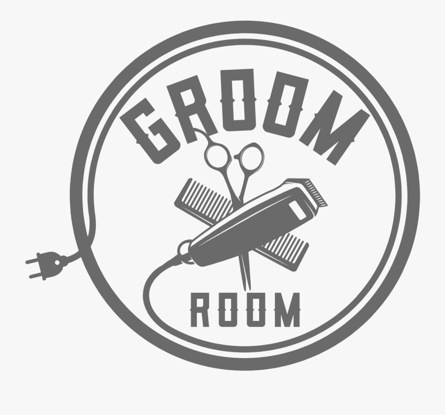 Groom Room Barbershop - Logo Barber Shop Hitam Putih, Transparent Clipart