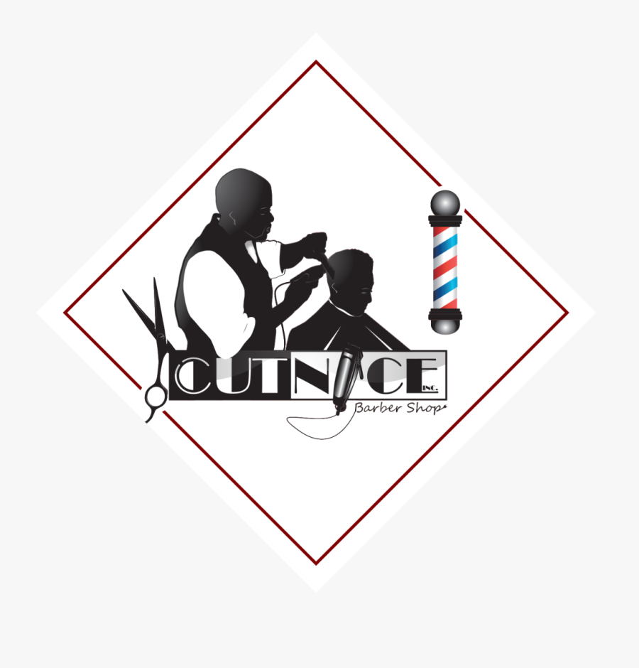 Transparent Hair Cut Clipart - Cut Nice Barbershop Logo, Transparent Clipart