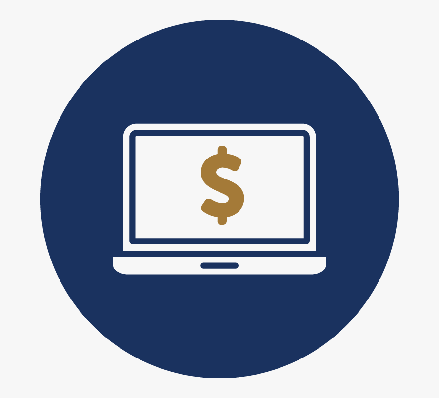 Online Banking Clipart Computer - Navy Blue Youtube Logo, Transparent Clipart