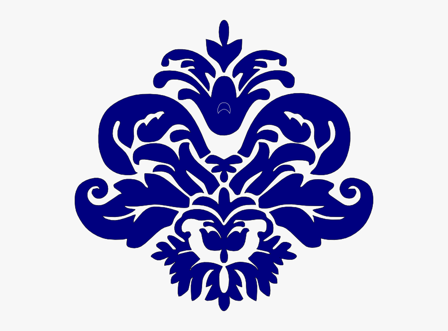 Gray Damask Clip Art, Transparent Clipart