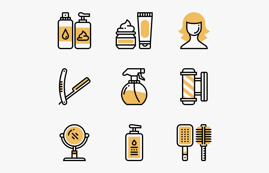 Barber Shop - Alcohol Icons, Transparent Clipart