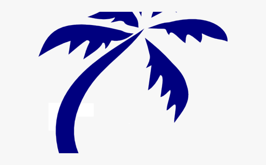 Navy Clipart Tree - Silhouette Coconut Tree Png, Transparent Clipart