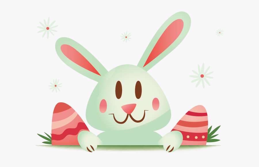 Pink Easter Material Cartoon Vector Rabbit Egg Clipart - 复活 卡通, Transparent Clipart