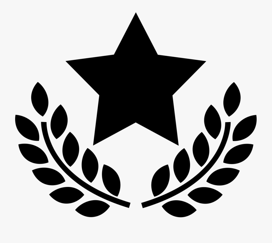 Award Star With Olive Branches Svg Png Icon Free Download - Star With Olive Branches, Transparent Clipart