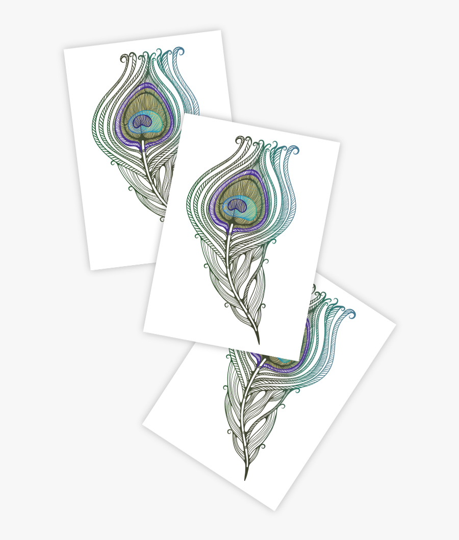 Transparent Peacock Feather Clipart - Motif, Transparent Clipart