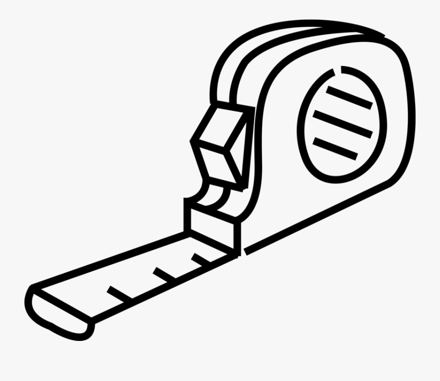 Tape Or Measuring Image Illustration Of Flexible - Tape Measure Clipart Black And White, Transparent Clipart