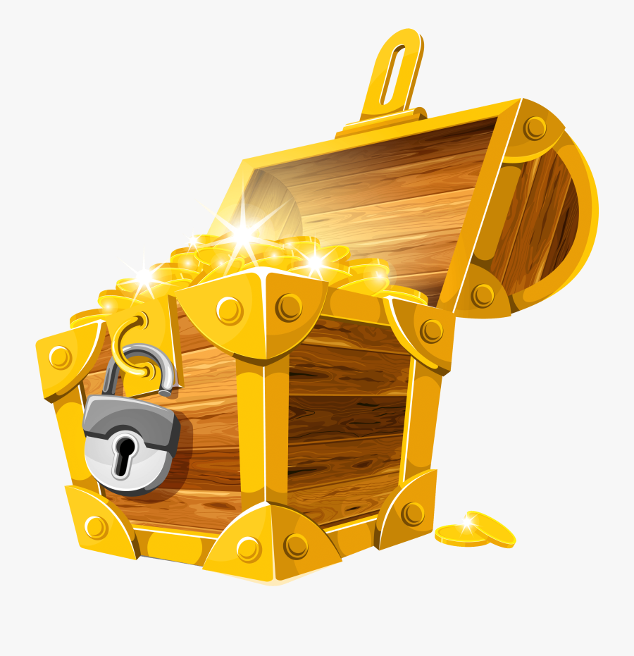 Gold Coins Treasure Chest Png Clipart Picture - Treasure Chest Png, Transparent Clipart