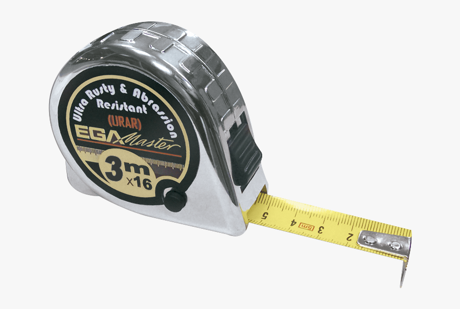 Measure Tape Png - Egamaster Chrome Flexometro 8m/25mm Urar, Transparent Clipart