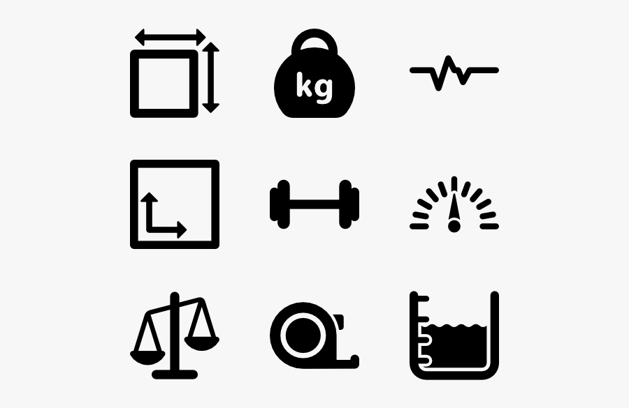 Clip Art Icons Free Vector Measurement - Unit Of Measure Icon, Transparent Clipart