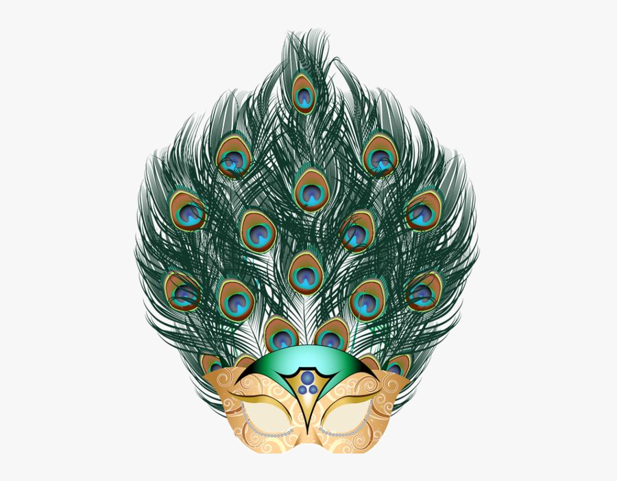 Mask Carnival Of Venice Feather Mardi Gras Masquerade - Masskara Festival Mask Design, Transparent Clipart