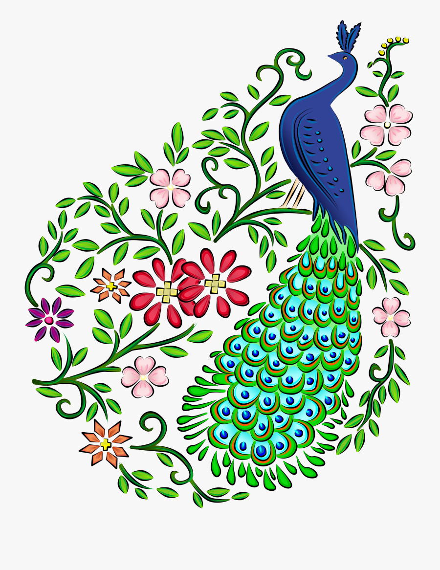Peacock - Easy Drawing Of Peacock, Transparent Clipart