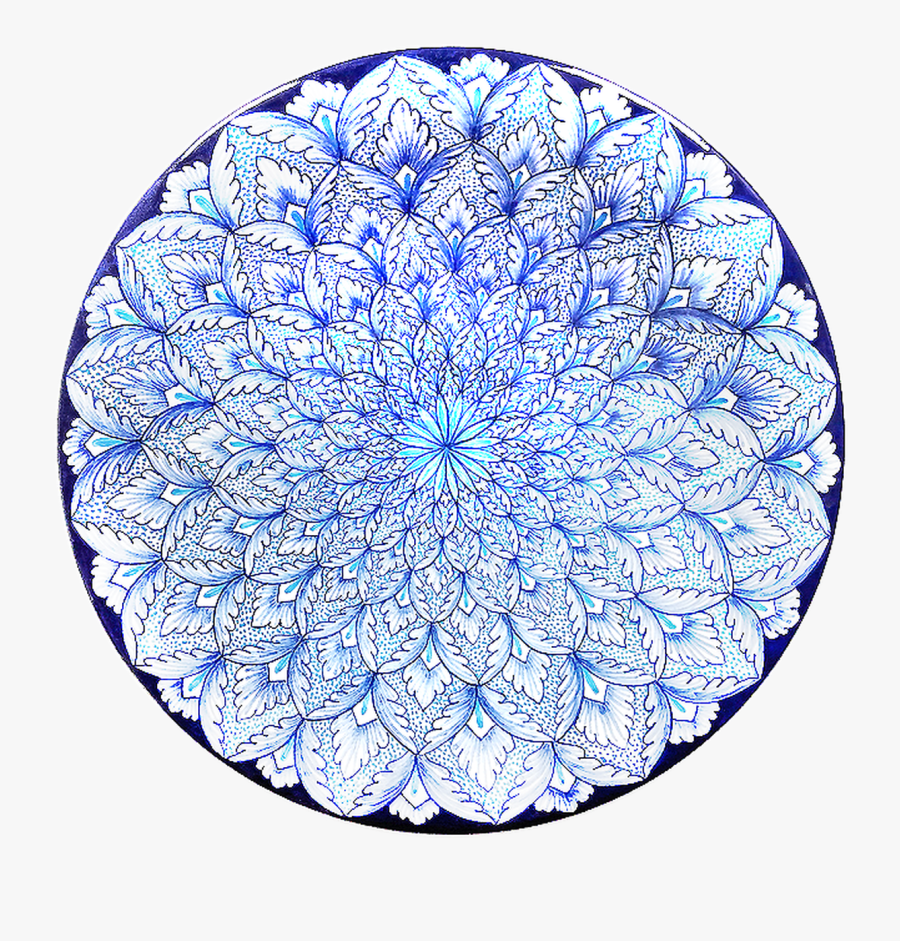 Peacock Feather Blue Plate - Circle, Transparent Clipart