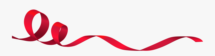 Decorative Red Curly Tape Transparent Png Clip Art - Clip Art Ribbon Red Png, Transparent Clipart