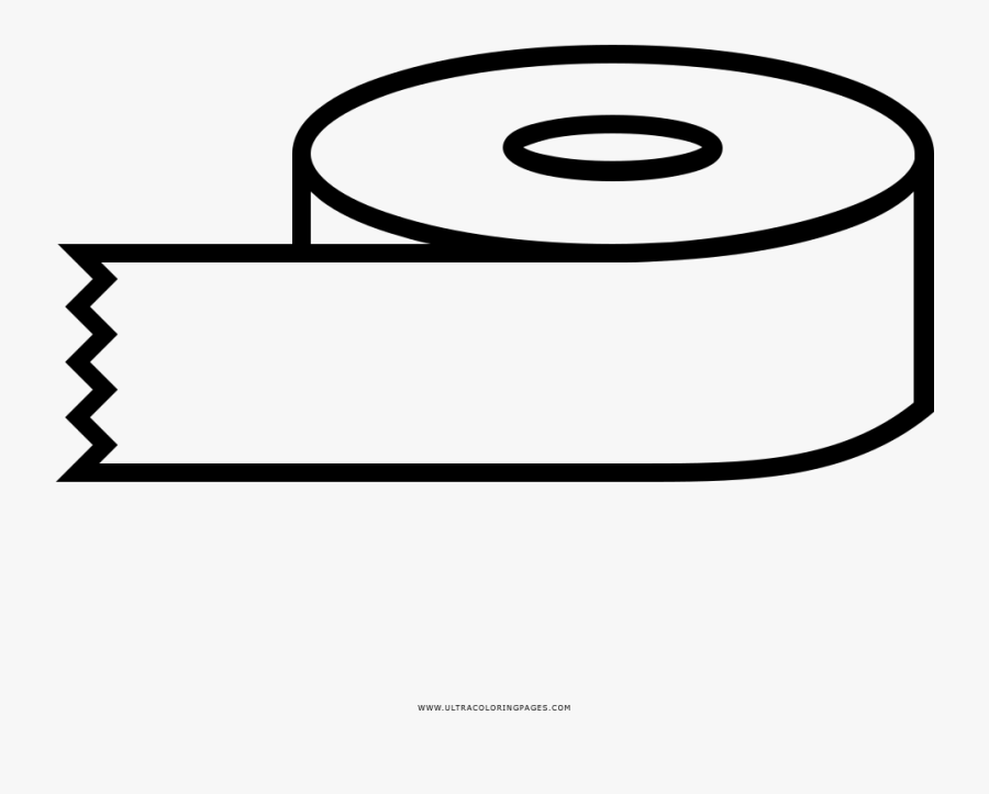 Tape Roll Coloring Page - Roll Of Tape Png Clipart, Transparent Clipart