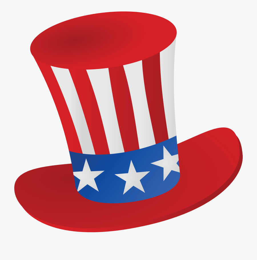 Free Clipart Of A Patriotic American Top Hat - Free 4th Of July Clipart, Transparent Clipart