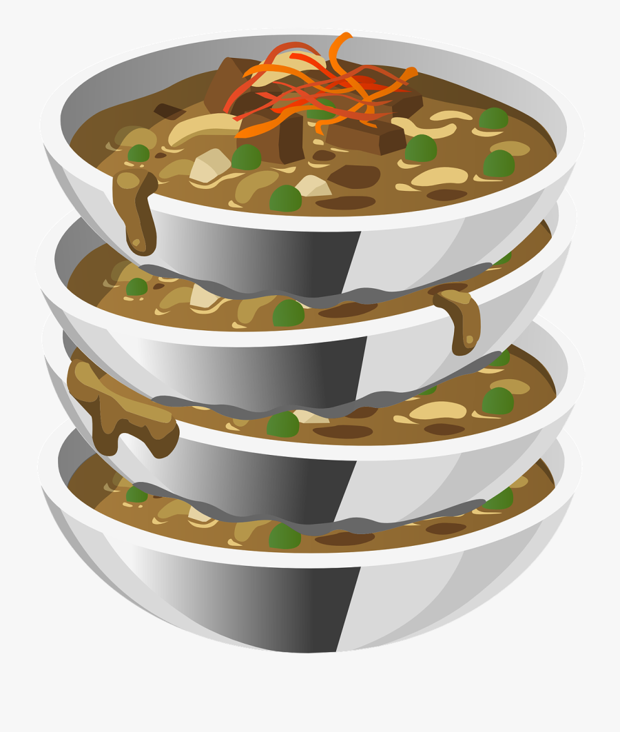 Transparent Bowl Of Soup Png - ชาม ซ้อน กัน Png, Transparent Clipart