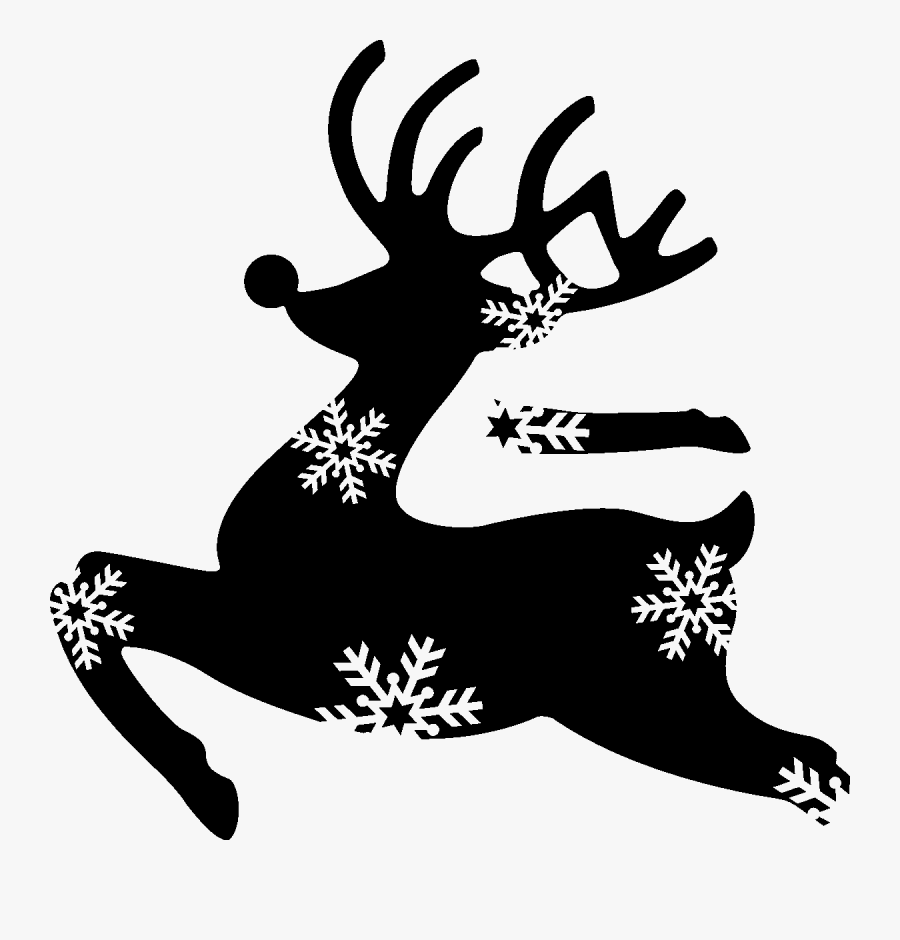 Reindeer Antler Silhouette H&m Clip Art - Illustration, Transparent Clipart