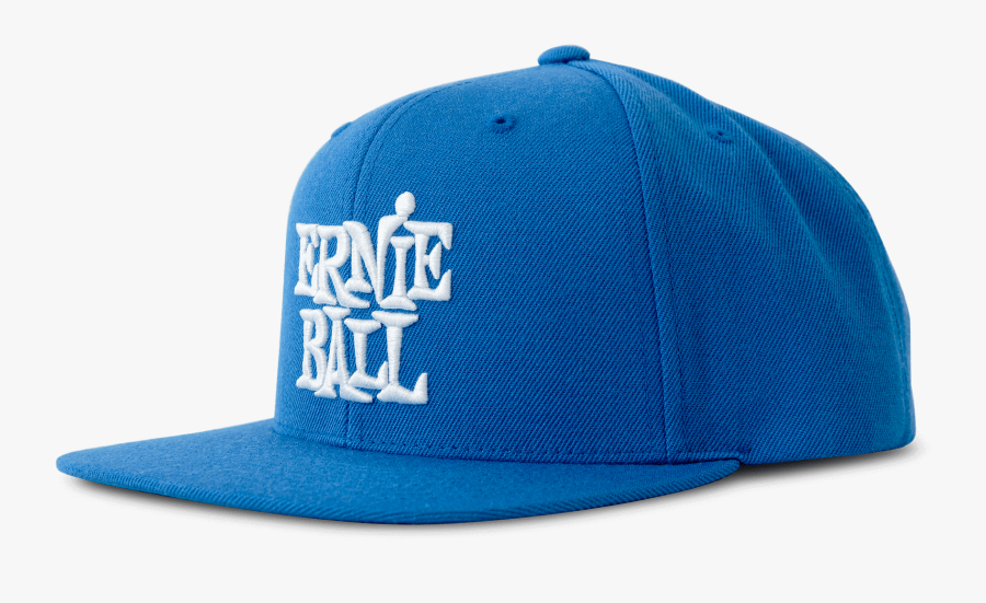 Blue With White Stacked Ernie Ball Logo Hat - Baseball Cap, Transparent Clipart
