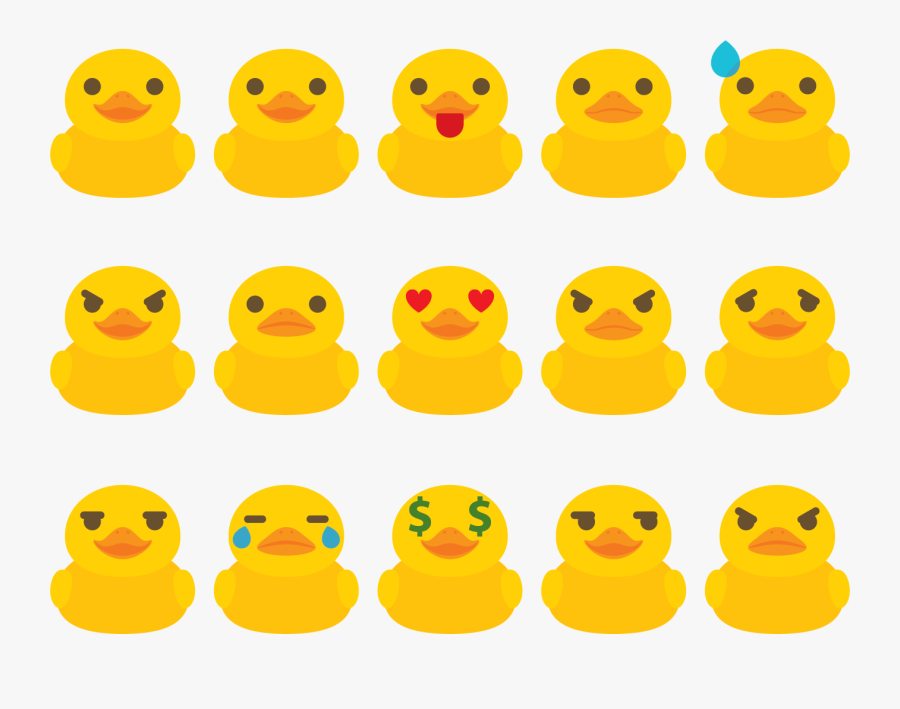 Clip Art Rubber Duck Border - Duck Emojis, Transparent Clipart