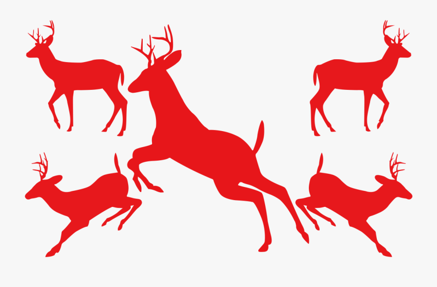 Reindeer Moose Vector Graphics Image - Deer Silhouette, Transparent Clipart