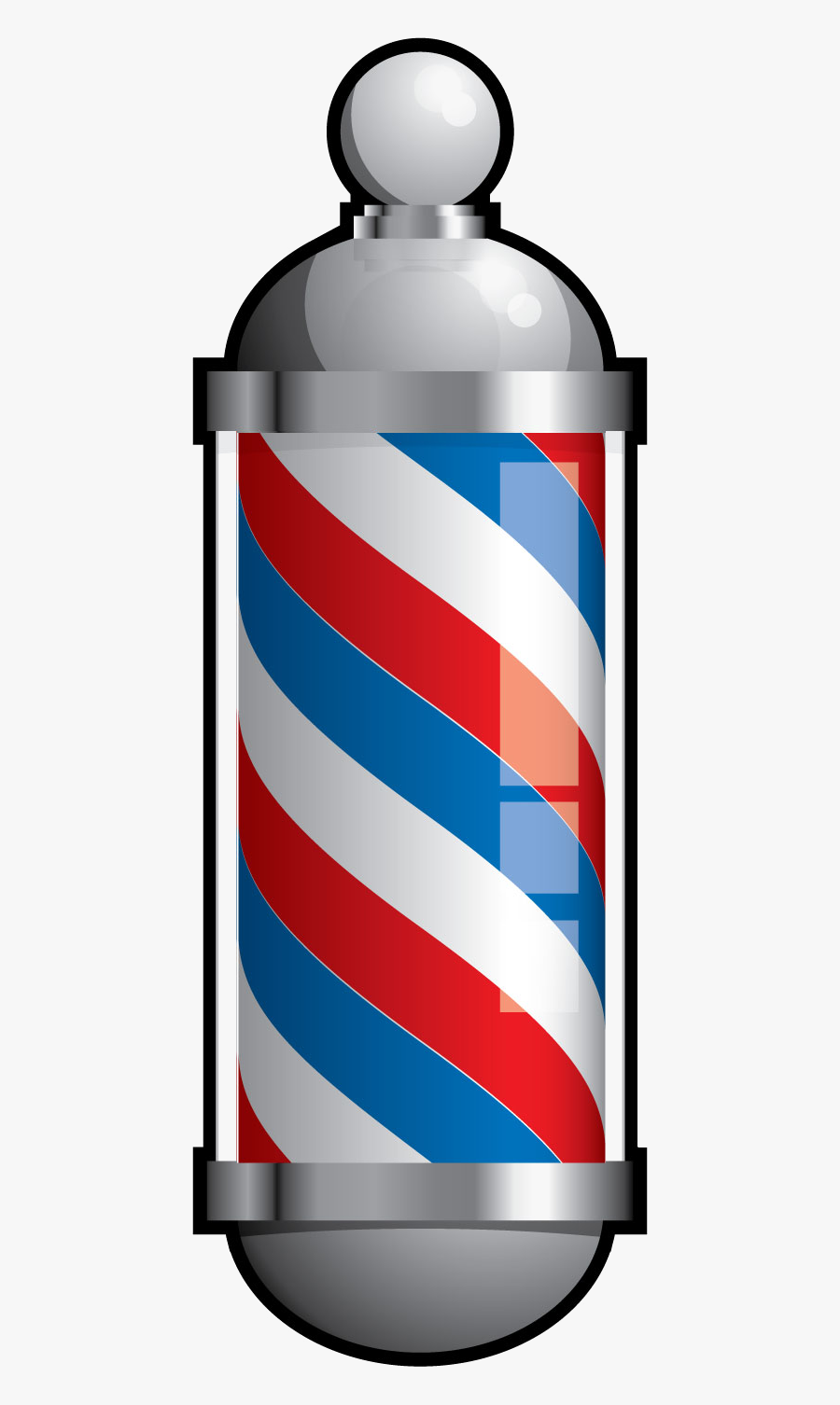 Transparent Barber Pole Clipart - Logo Barber Pole Png 