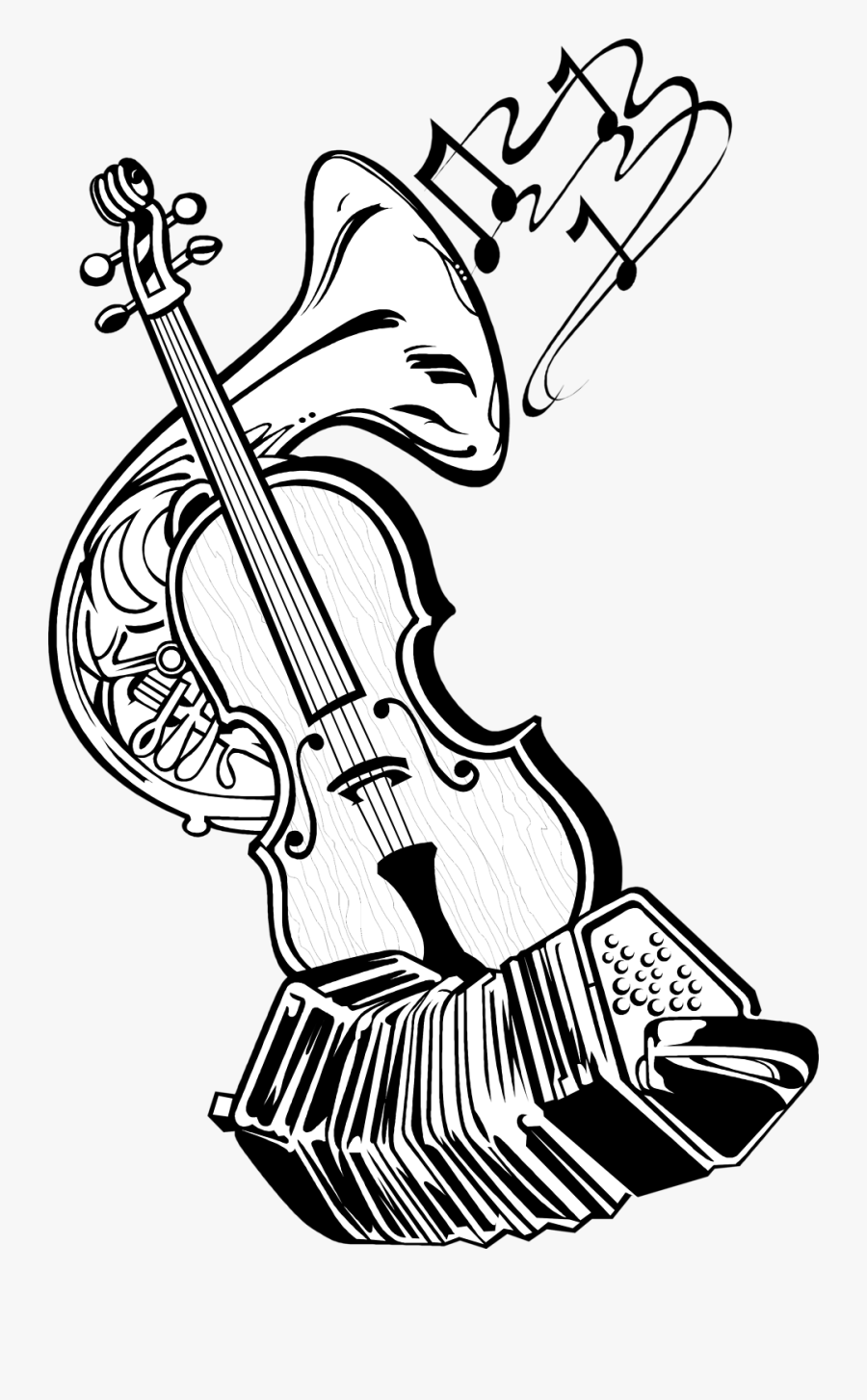 Indian Clipart Music Instruments - Sketch Music Instrument Drawing, Transparent Clipart