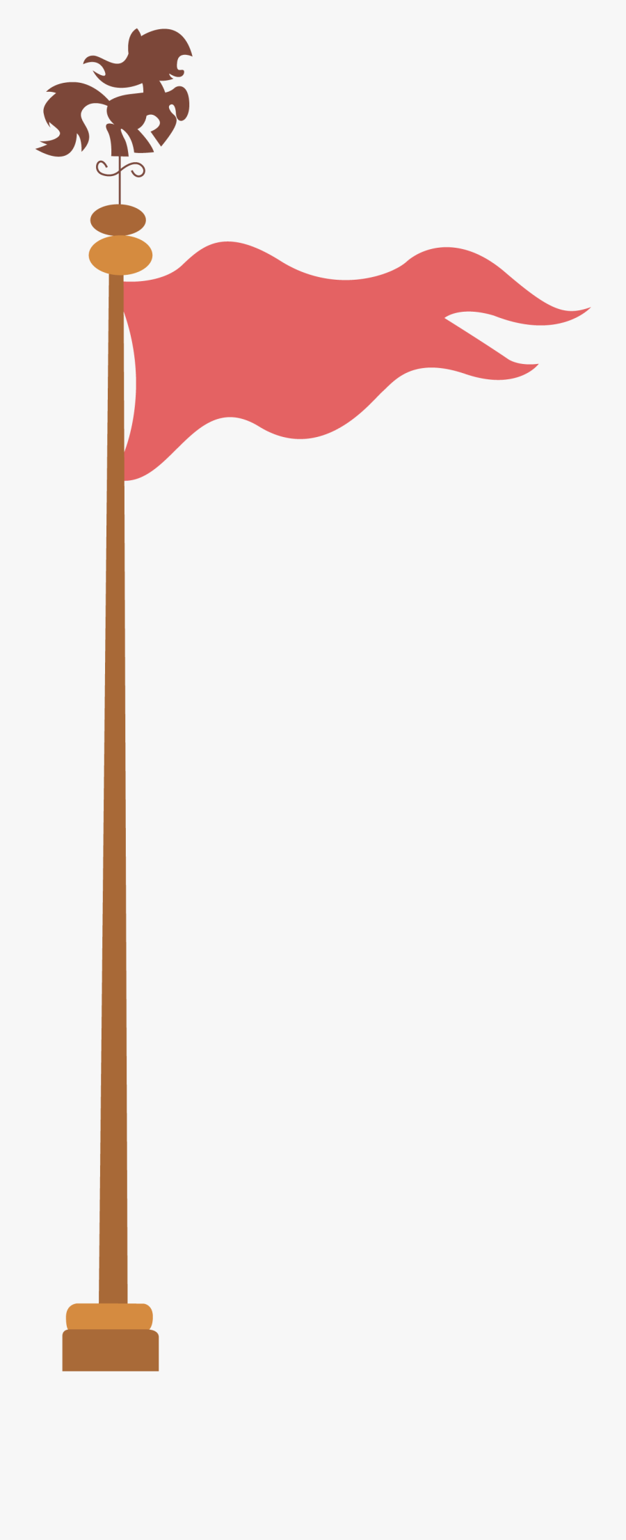 Pony Flag Pole Vector By Aruigus808 - Mlp, Transparent Clipart
