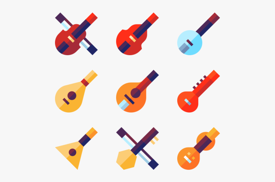 Musical Instrument Icons, Transparent Clipart