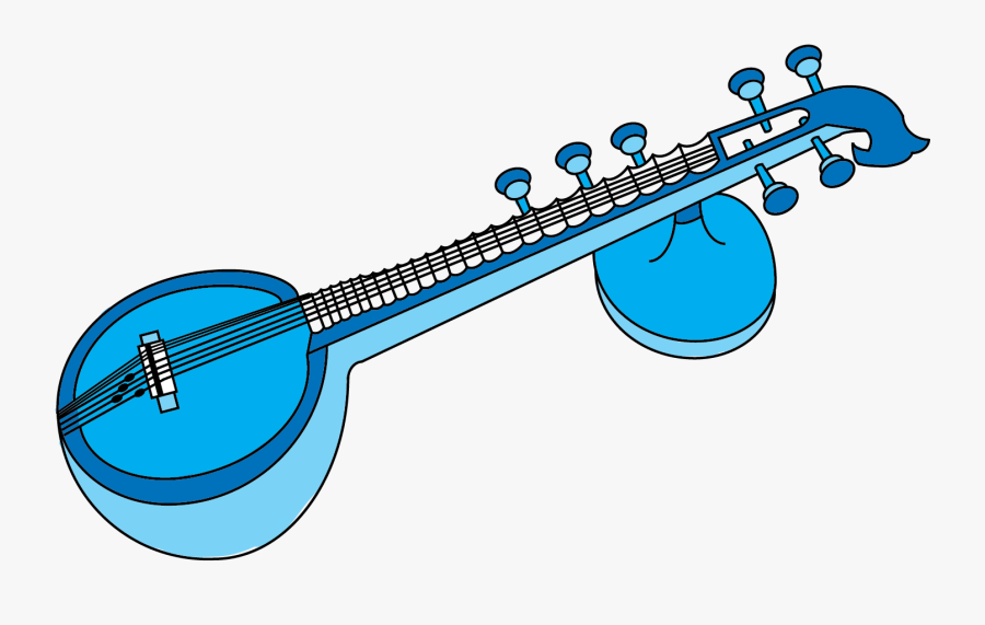Transparent Musical Instrument Clipart - Veena Musical Instrument, Transparent Clipart