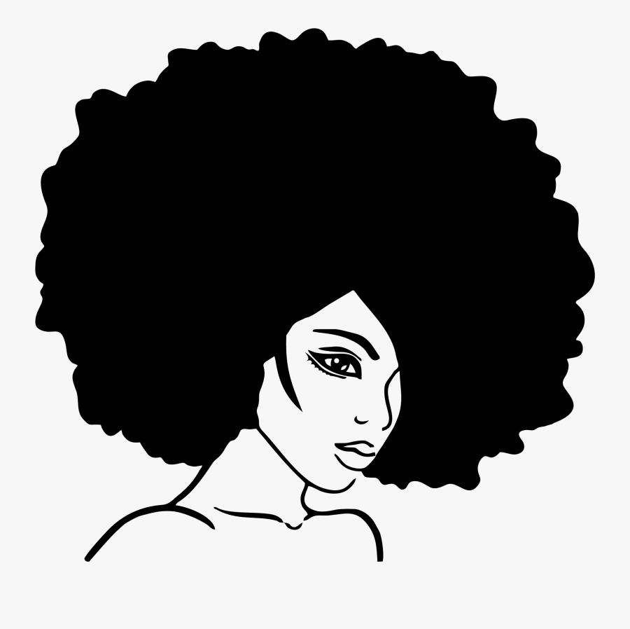 Wall Decal Sticker Beauty Parlour Afro - Afro Png, Transparent Clipart