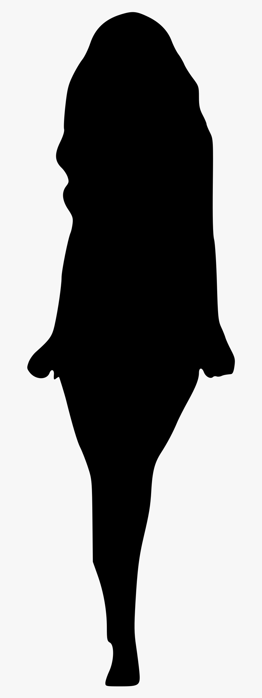 Clipart - Cartoon Girl Silhouette Png, Transparent Clipart