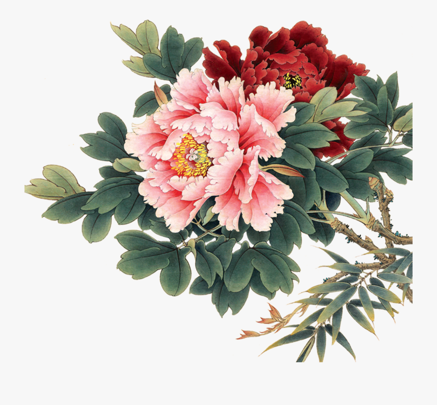 Clip Free Stock Peony Clipart Hand Drawn - Oil Painting Flowers Png, Transparent Clipart