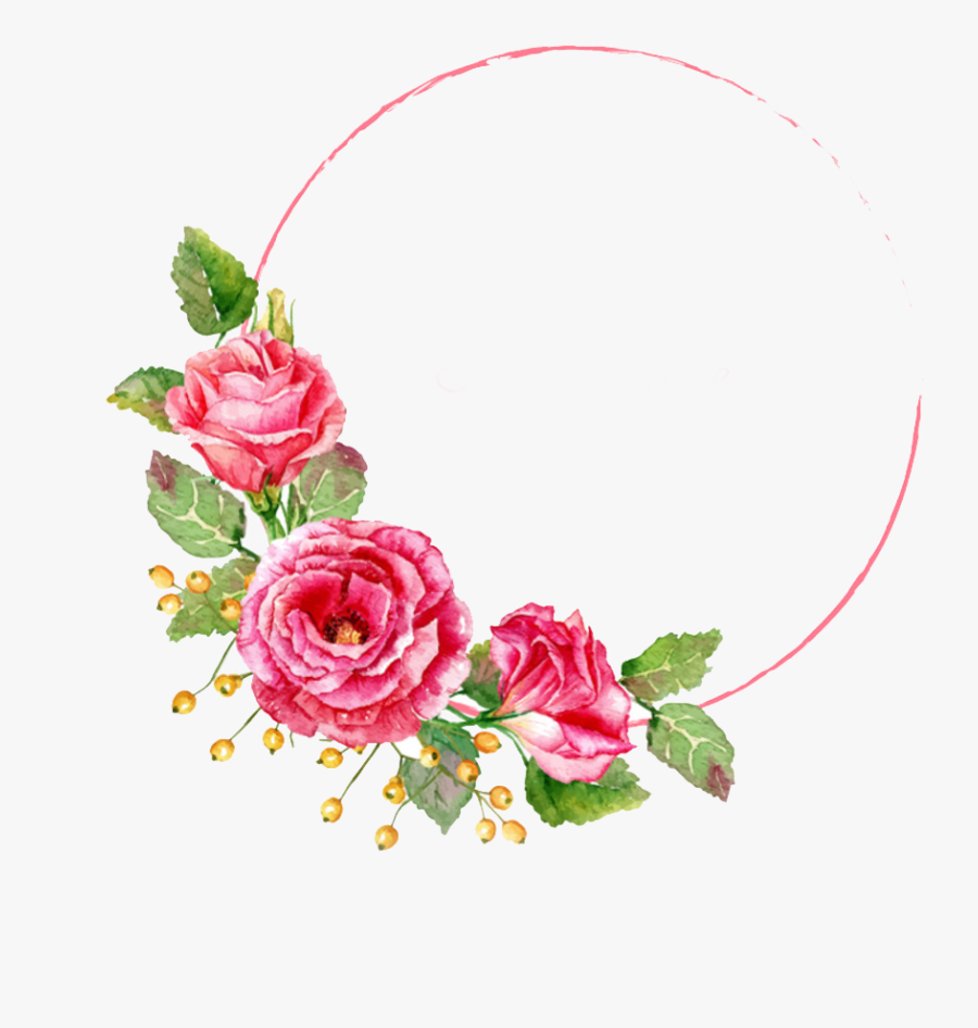 Flower Watercolor Painting Picture - Floral Frame Vector Png, Transparent Clipart