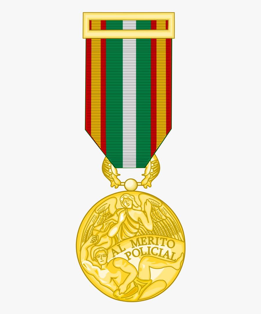 Transparent Gold Medal Clipart Png - Medalla Roja Policia Nacional, Transparent Clipart