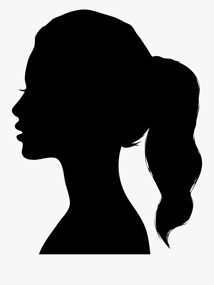 Hair Clipart Afro - Girl Side Profile Silhouette, Transparent Clipart