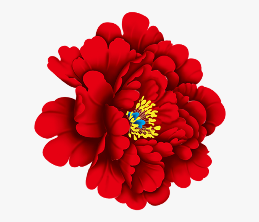 Zinnea Clipart Flower Gif - Flower Png Peony Red, Transparent Clipart