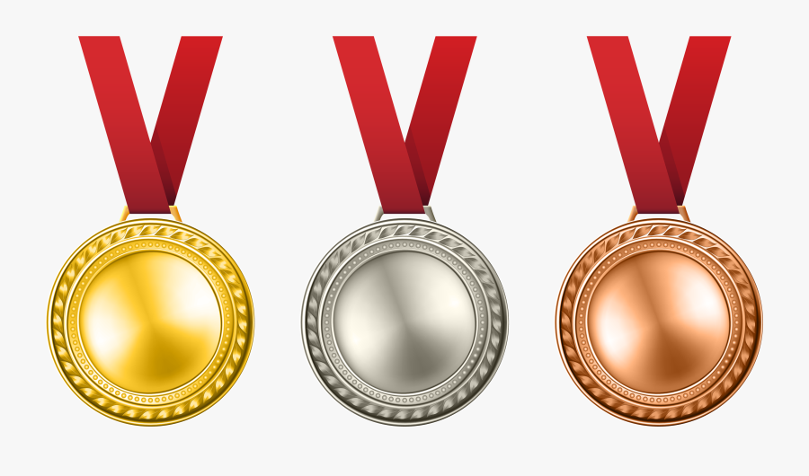 Gold Silver Bronze Medals Png, Transparent Clipart