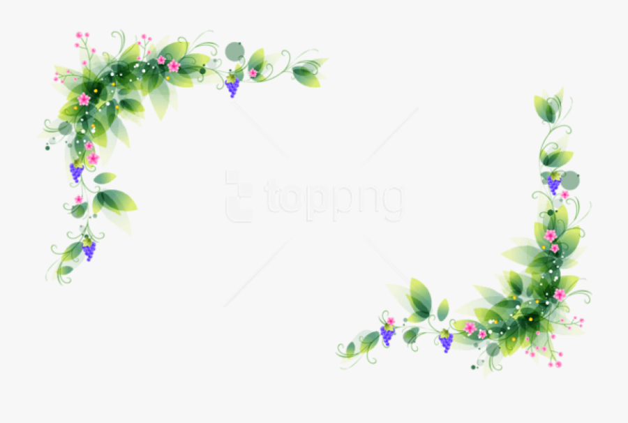 Download Floral Decoration Clipart - Flower Borders Corner Png, Transparent Clipart
