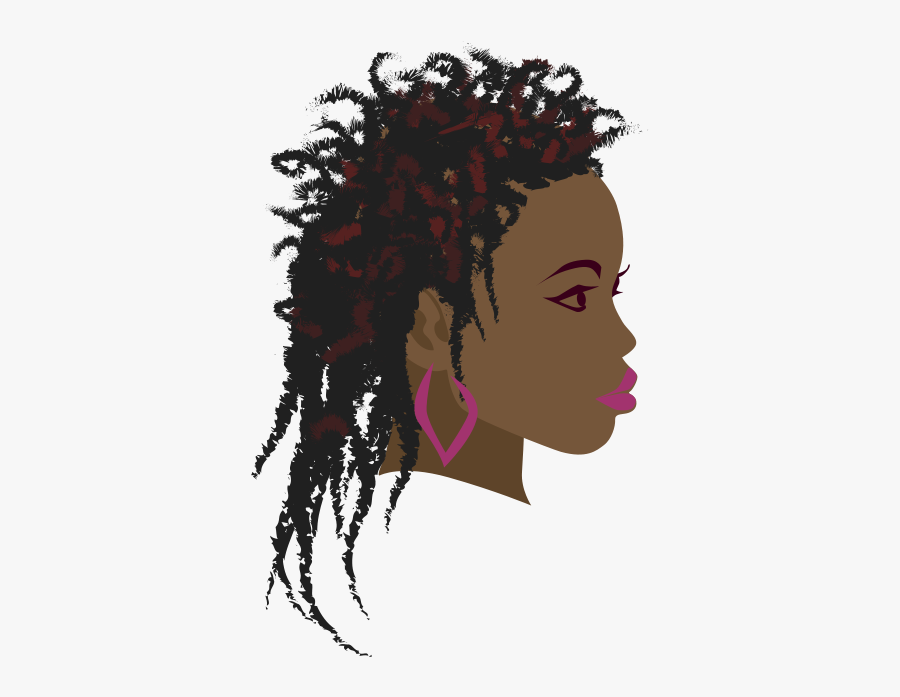 Africa Braid Woman Black Clip Art - Clipart African Woman With Afro, Transparent Clipart